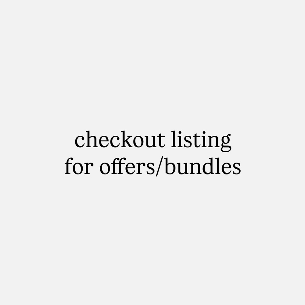 checkout listing for offers/bundles